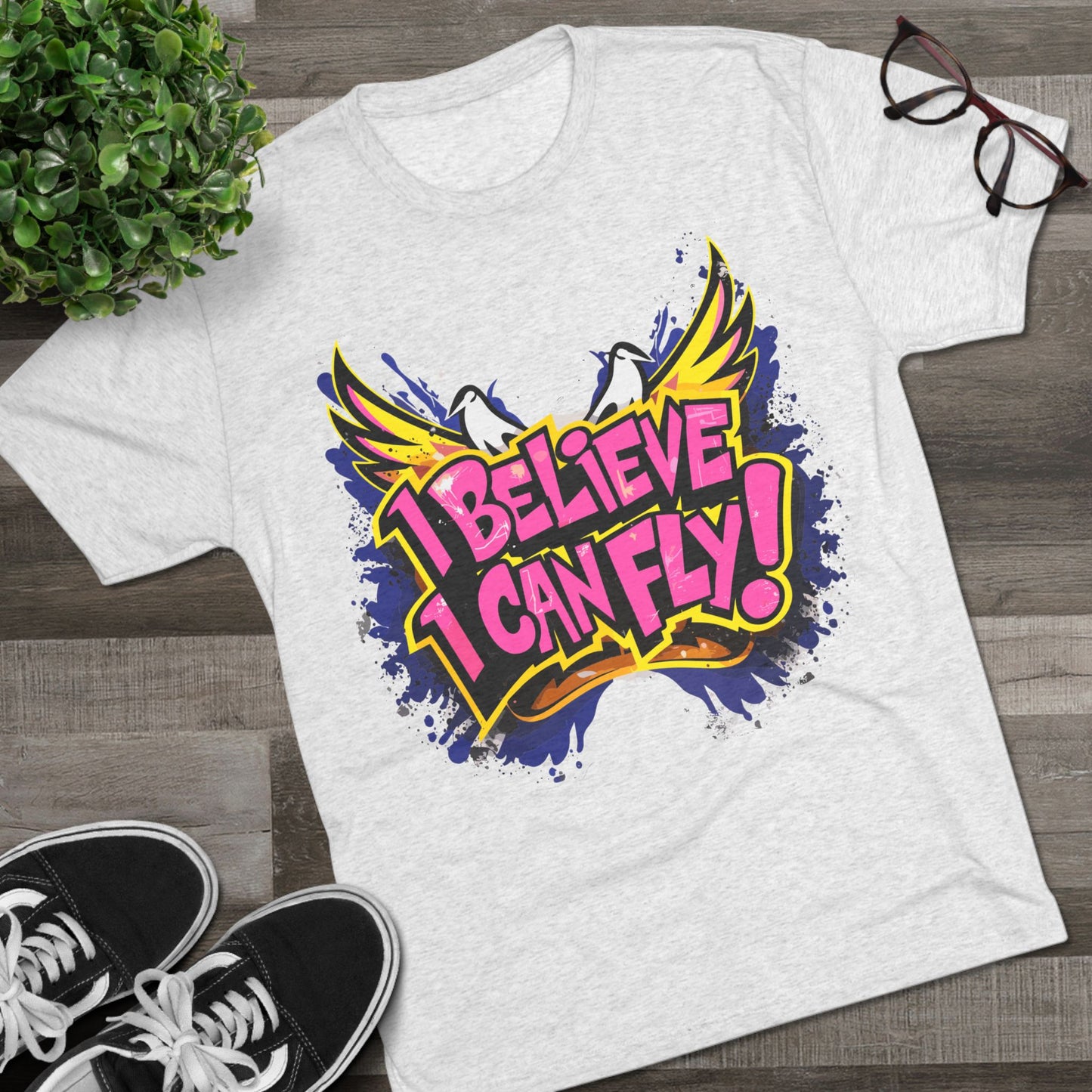 Inspirational Crew Tee - "I Believe I Can Fly" T-Shirt, Motivational Graphic Tee, Unisex Inspirational Wear, Gift for Dreamers, [...]