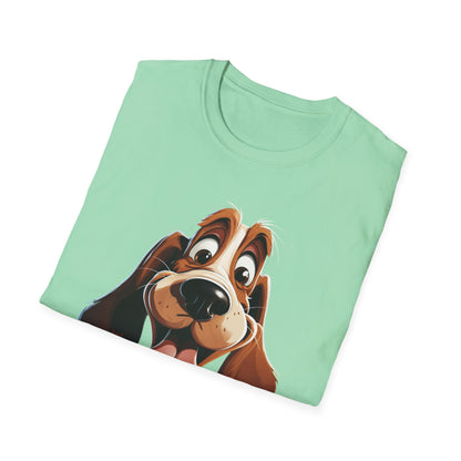 Cute Cartoon Dog Unisex Softstyle T-Shirt - Perfect for Pet Lovers