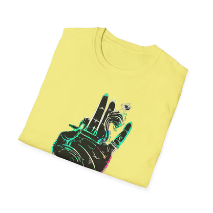 Psychedelic Hand Design Unisex T-Shirt - Softstyle, Casual Vibe