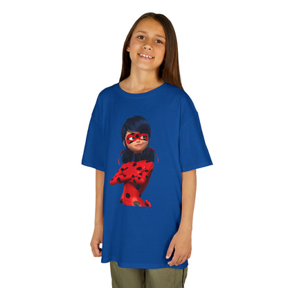 Cool Ladybug Superhero Kids Heavy Cotton Tee | Fun and Playful Design for Young Heroes