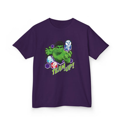 Hulk Team Up Kids Tee, Superhero Shirt, Fun Cotton Tee, Birthday Gift, Team Up T-Shirt, Kids Party Apparel