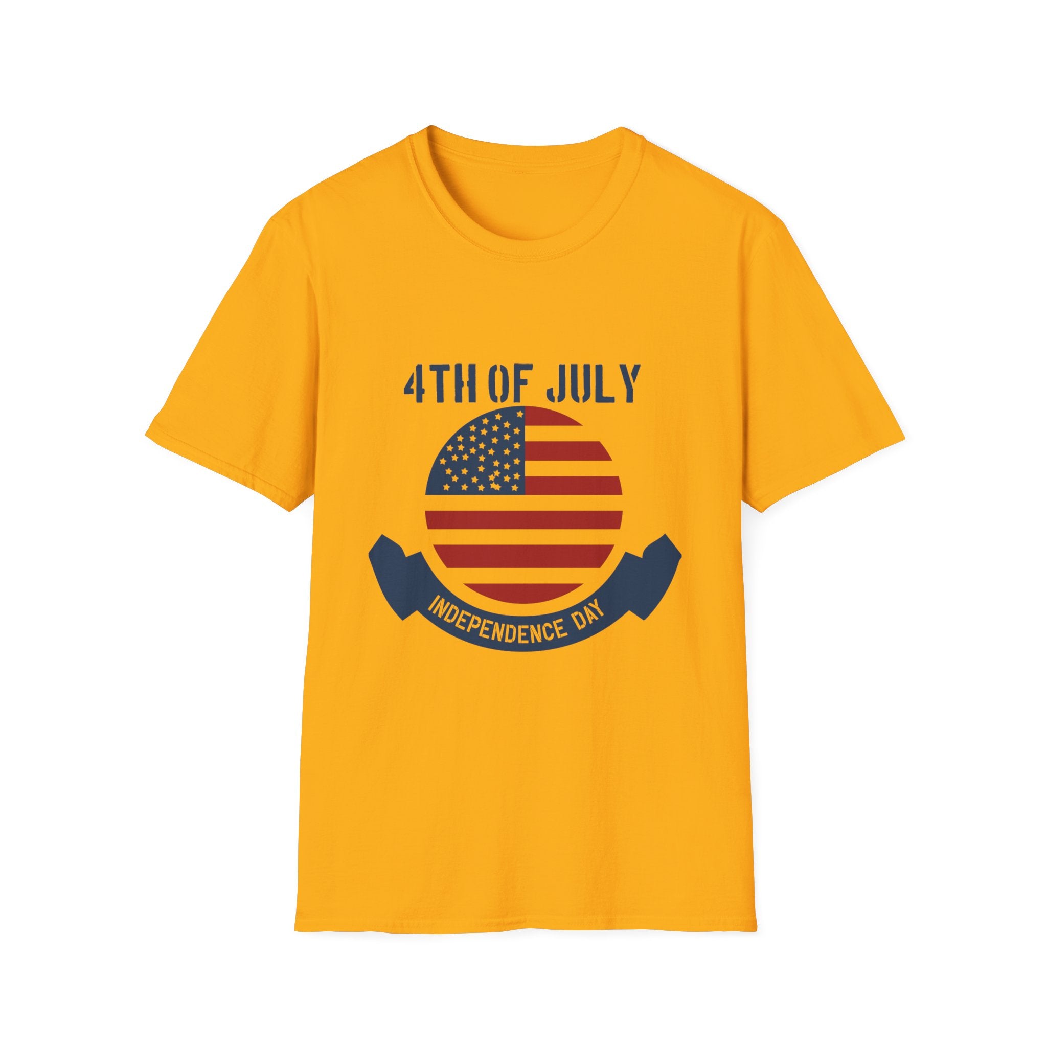 4th of July Unisex Softstyle T-Shirt, Independence Day Tee, Patriotic Shirt, July 4th Celebration Apparel, Summer BBQ Top