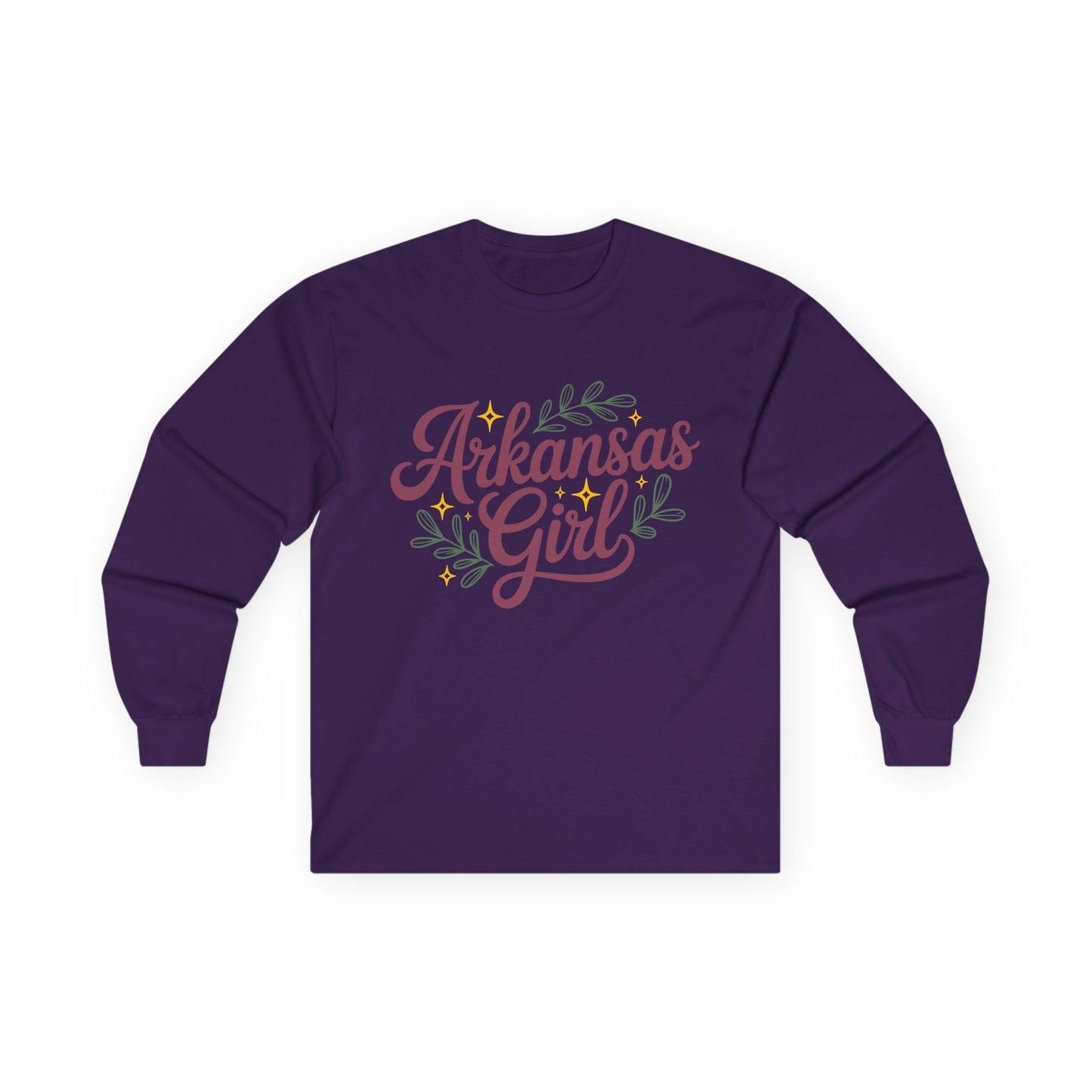 Arkansas Girl Long Sleeve Tee — Floral State Pride Shirt