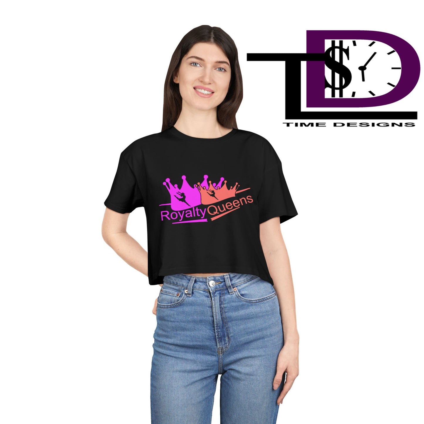 Royalty Queens Crop Tee - Stylish Women's Fashion for Birthdays, Festivals, Casual Wear, Gifts for Her, Trendy Outfit