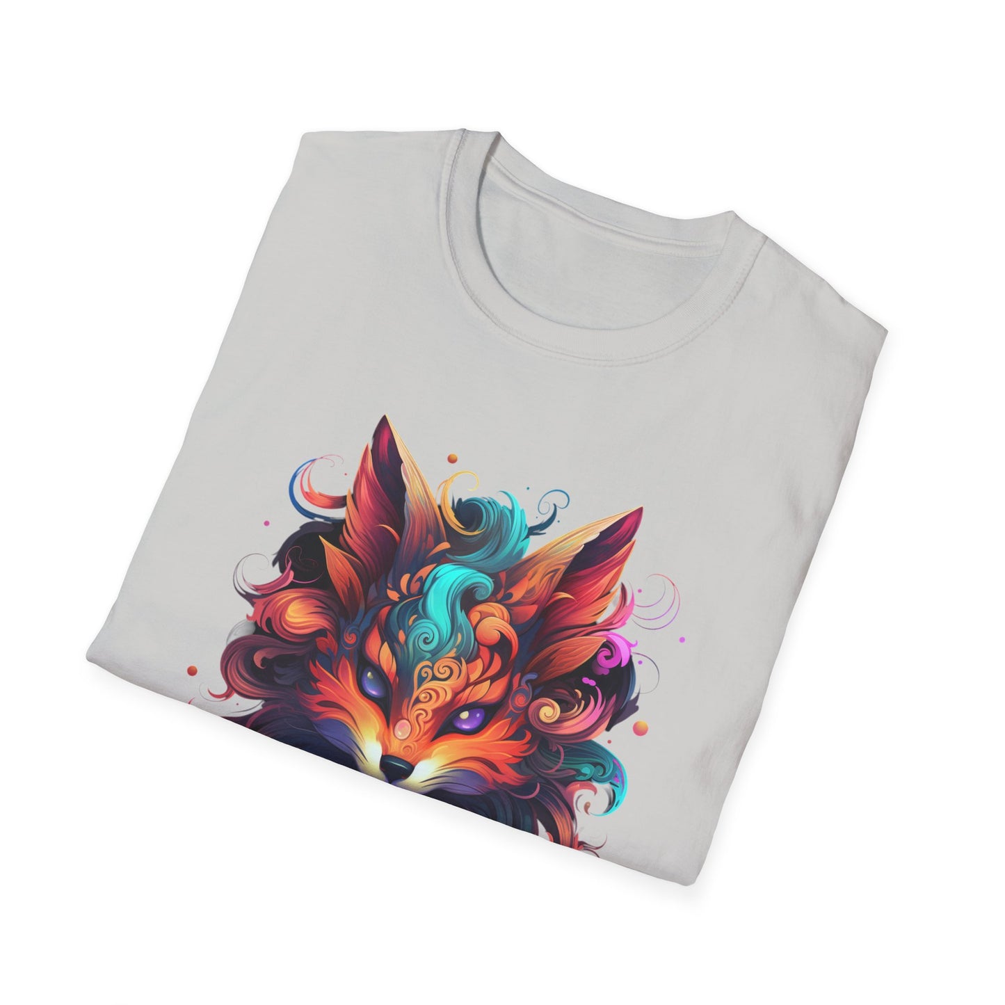 Colorful Fox Illustration Unisex T-Shirt - Vibrant Art Tee