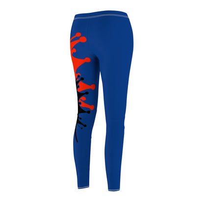 Royalty Queens Casual Leggings - Vibrant Blue Activewear for Women