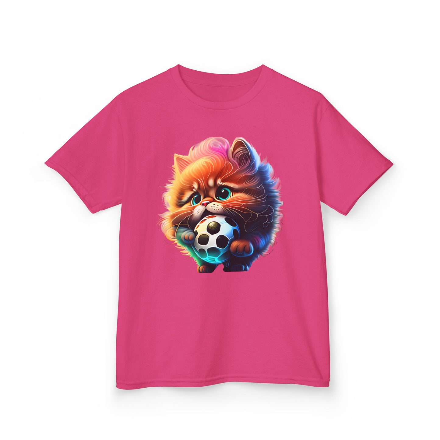 Cute kitty Soccer Kids Tee - Fun & Playful Cotton T-Shirt