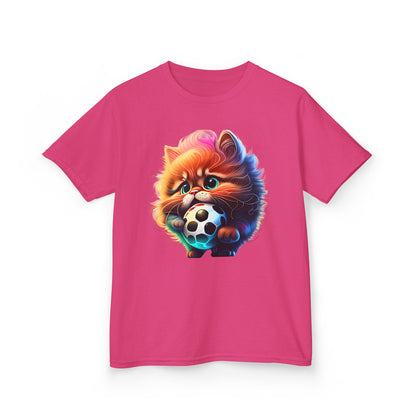 Cute kitty Soccer Kids Tee - Fun & Playful Cotton T-Shirt