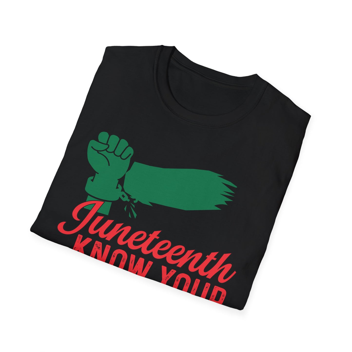 Unisex Softstyle T-Shirt - Juneteenth Know Your History, Comfortable Tee, Black History Month Gift, Celebration Shirt, Family Reunion Attire
