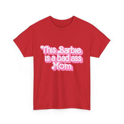 Bad Ass Mom Unisex Heavy Cotton Tee - Fun, Stylish Tee for Moms - Cute Gift for Mother's Day & Birthdays