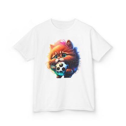 Cute kitty Soccer Kids Tee - Fun & Playful Cotton T-Shirt