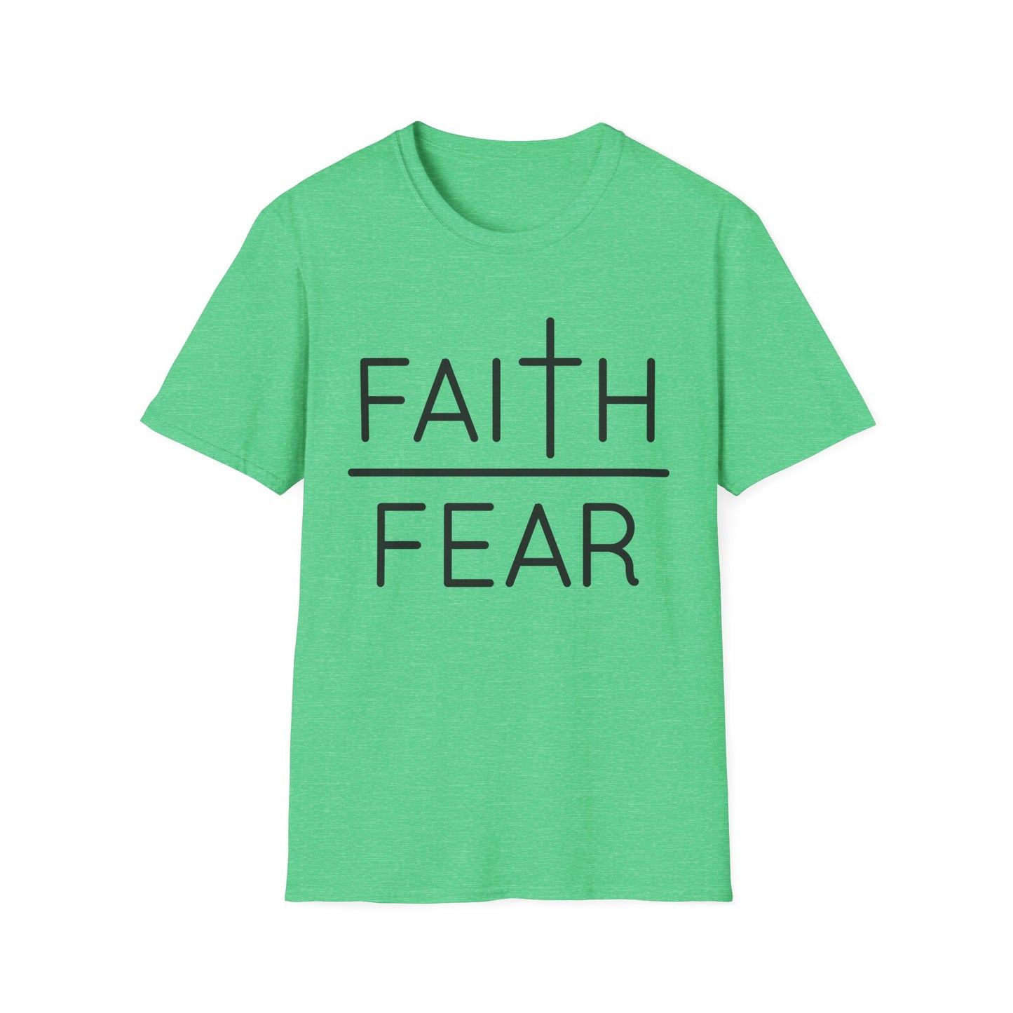 Inspirational Faith Over Fear T-Shirt | Unisex Softstyle Tee