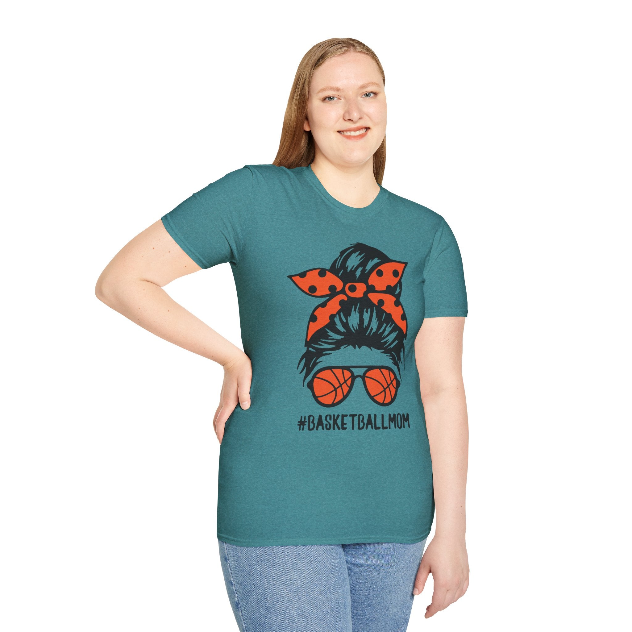 #BasketballMom Unisex Softstyle T-Shirt - Fun and Stylish Tee for Basketball Moms