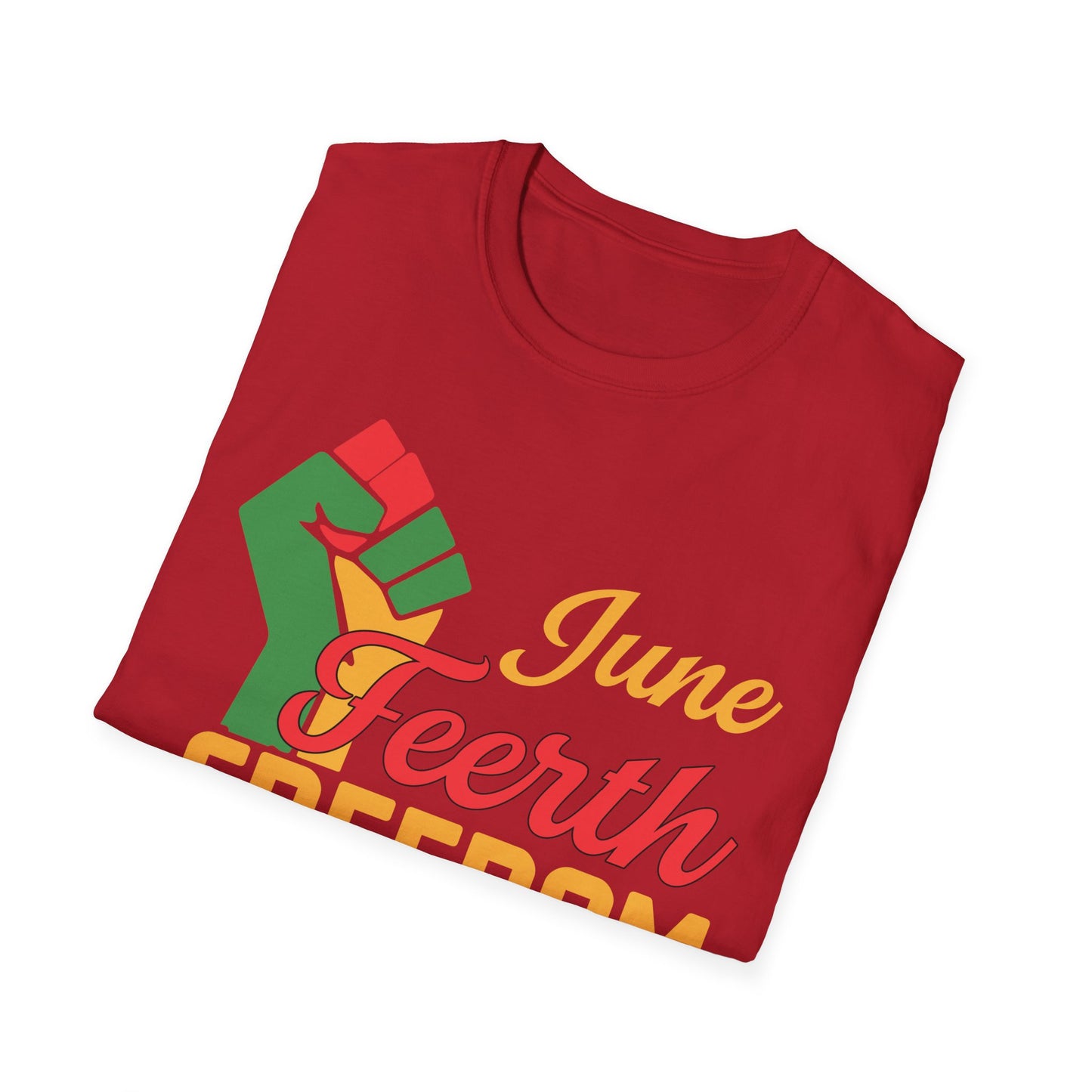 Juneteenth Freedom Day Unisex Softstyle T-Shirt, Celebration Tee, Black History Month Shirt, Equality Apparel, Gift for Activists