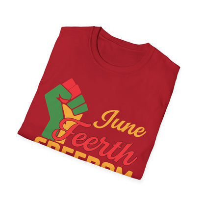 Juneteenth Freedom Day Unisex Softstyle T-Shirt, Celebration Tee, Black History Month Shirt, Equality Apparel, Gift for Activists