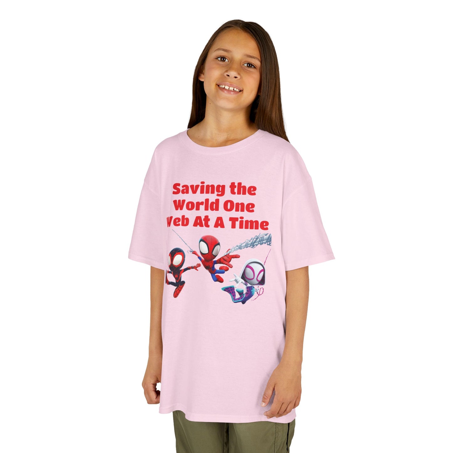 Kids Superhero Tee - Saving the World One Web At A Time