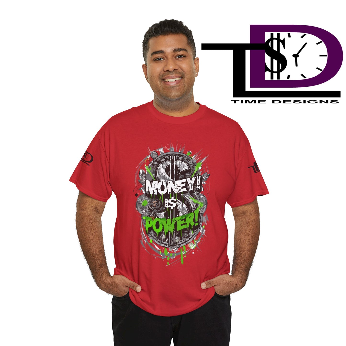Money Power Unisex Heavy Cotton Tee | Statement Shirt, Motivational Apparel, Gift for Him, Streetwear, Casual T-Shirt