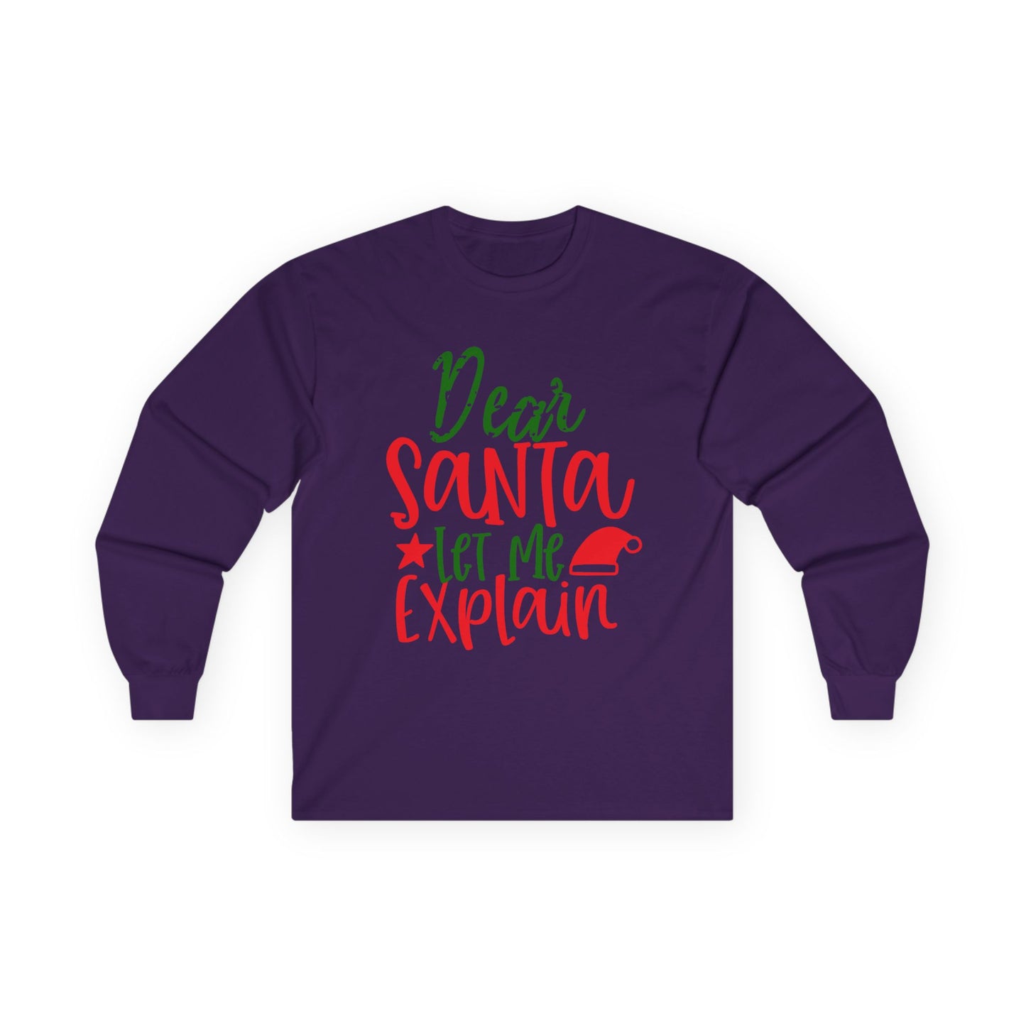 Unisex Holiday Long Sleeve Tee - Perfect for Christmas, Family Gatherings, Fun Gift, Cozy Winter Wear, Dear Santa Design