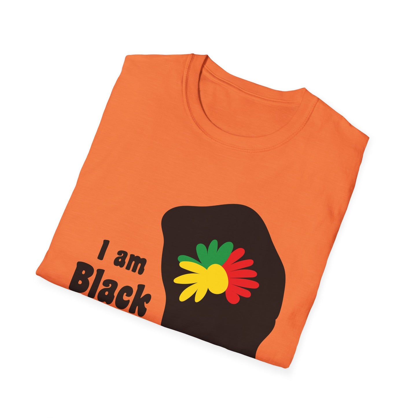 I Am Black History Unisex Softstyle T-Shirt | Black History Month Gift, Empowerment Shirt, Cultural Pride Tee, Education Awareness