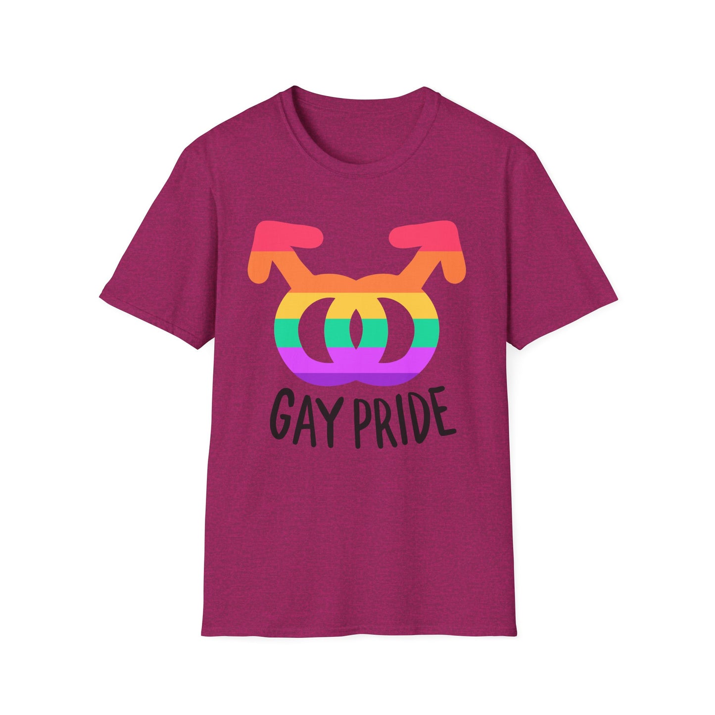 Gay Pride Unisex Softstyle T-Shirt | LGBTQ+ Pride Apparel, Festival Outfits, Gift for Allies, Rainbow Shirt
