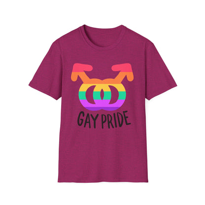 Gay Pride Unisex Softstyle T-Shirt | LGBTQ+ Pride Apparel, Festival Outfits, Gift for Allies, Rainbow Shirt