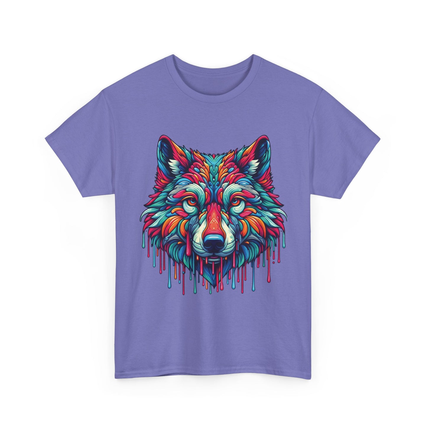 Colorful Wolf Face T-Shirt