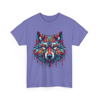 Colorful Wolf Face T-Shirt