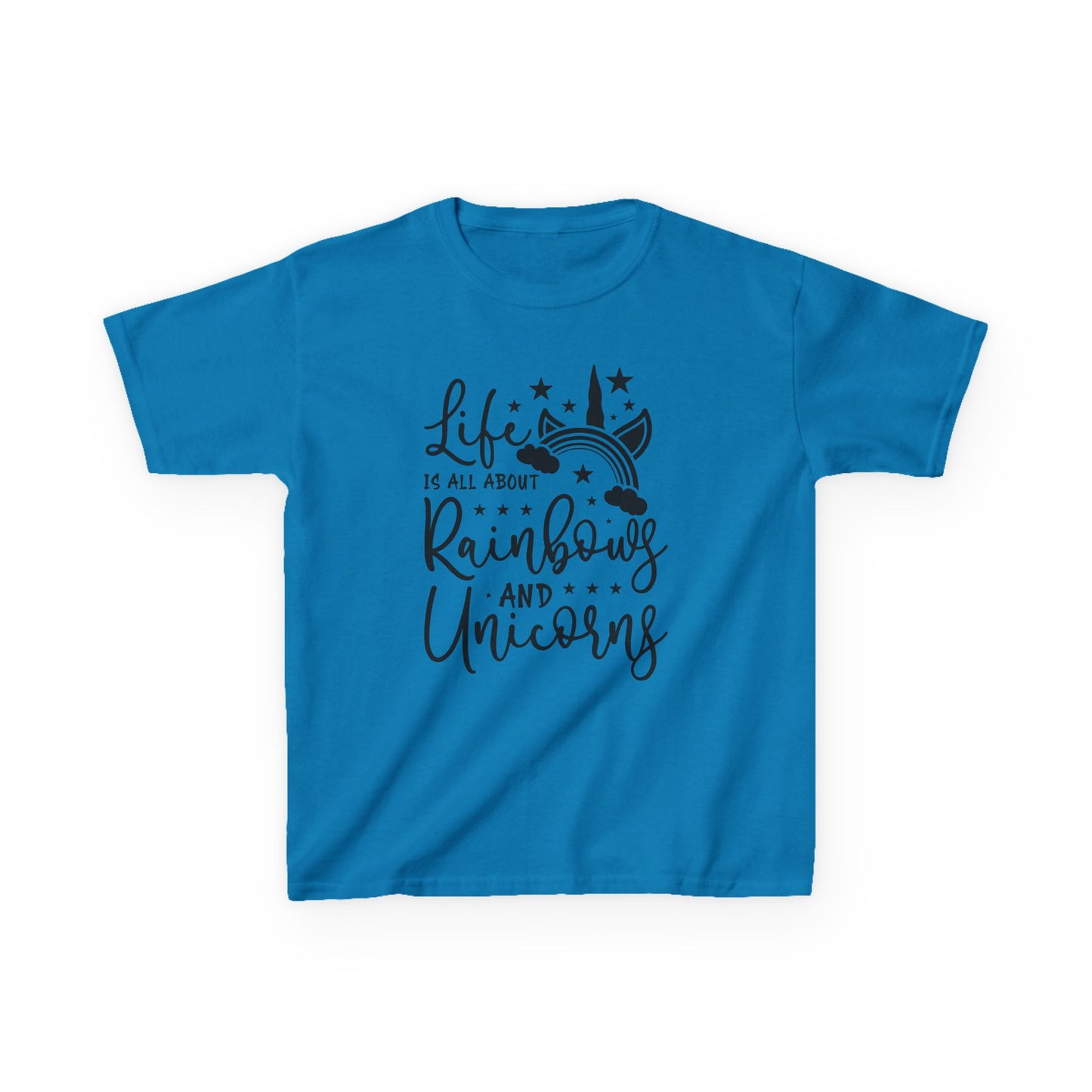 Kids Rainbow Unicorn Tee - Life is All About Fun