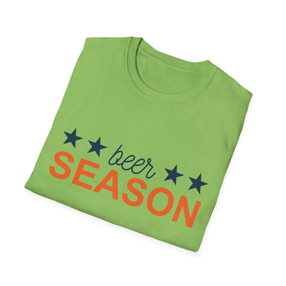 Beer Season Unisex Softstyle T-Shirt, Funny T-Shirt for Beer Lovers, Gift for Friends, Custom Apparel, Summer BBQ Outfit, Casual Wear