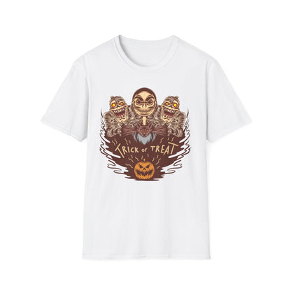 Halloween Trick or Treat Unisex T-Shirt, Spooky Shirt, Fall Fashion, October Celebration Tee, Halloween Costume Tee