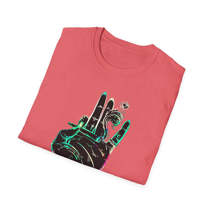 Psychedelic Hand Design Unisex T-Shirt - Softstyle, Casual Vibe