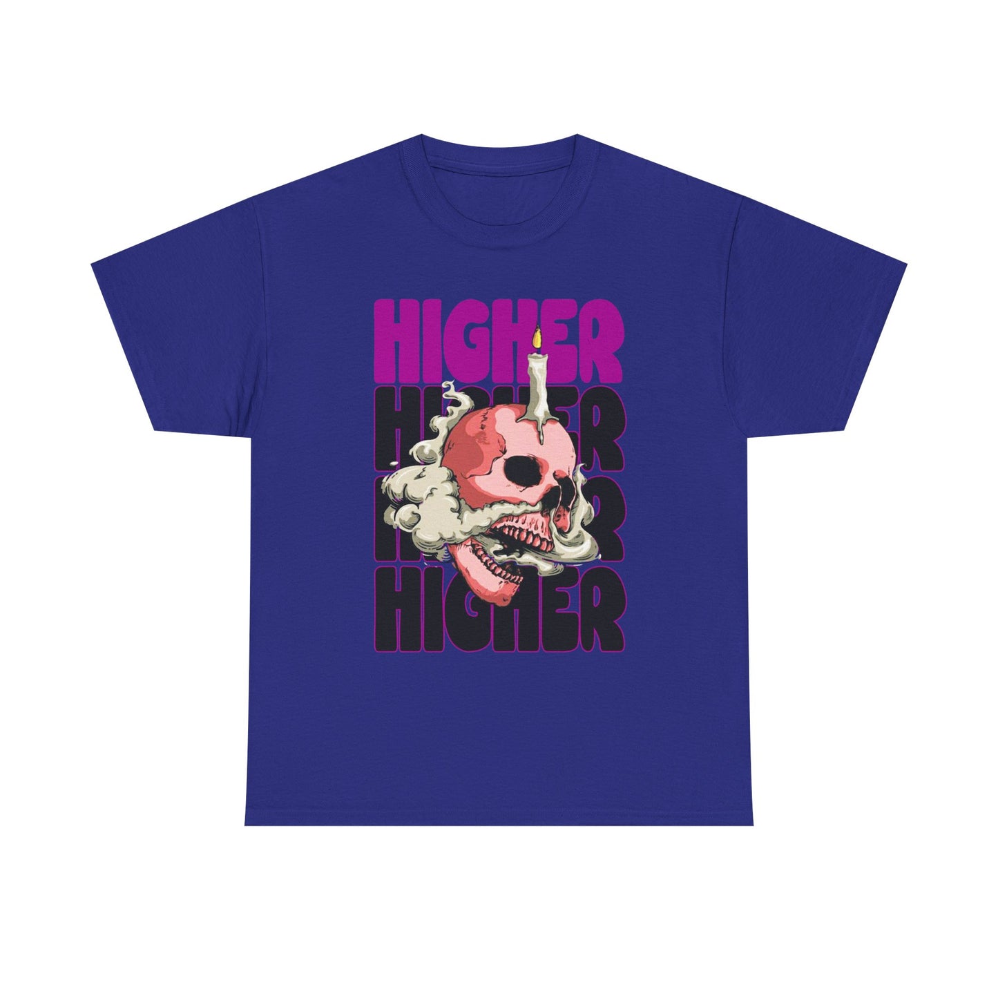 Skull Graphic Tee - "Higher" Unisex Heavy Cotton T-Shirt