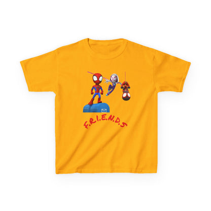 Kids' Friends Spider-Man Tee - Fun & Colorful Cotton T-Shirt for Young Superheroes