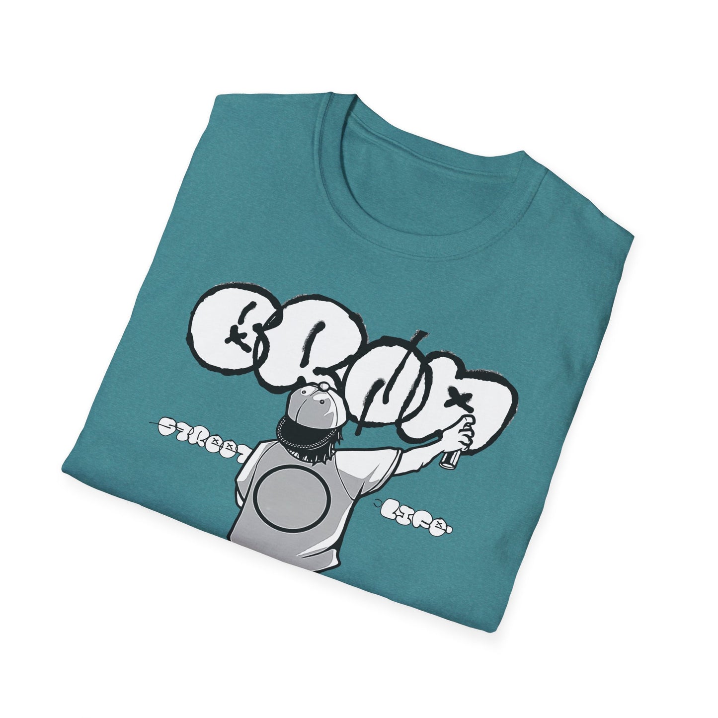 Skateboard Graffiti T-Shirt – Unisex Softstyle Tee for Streetwear Fans