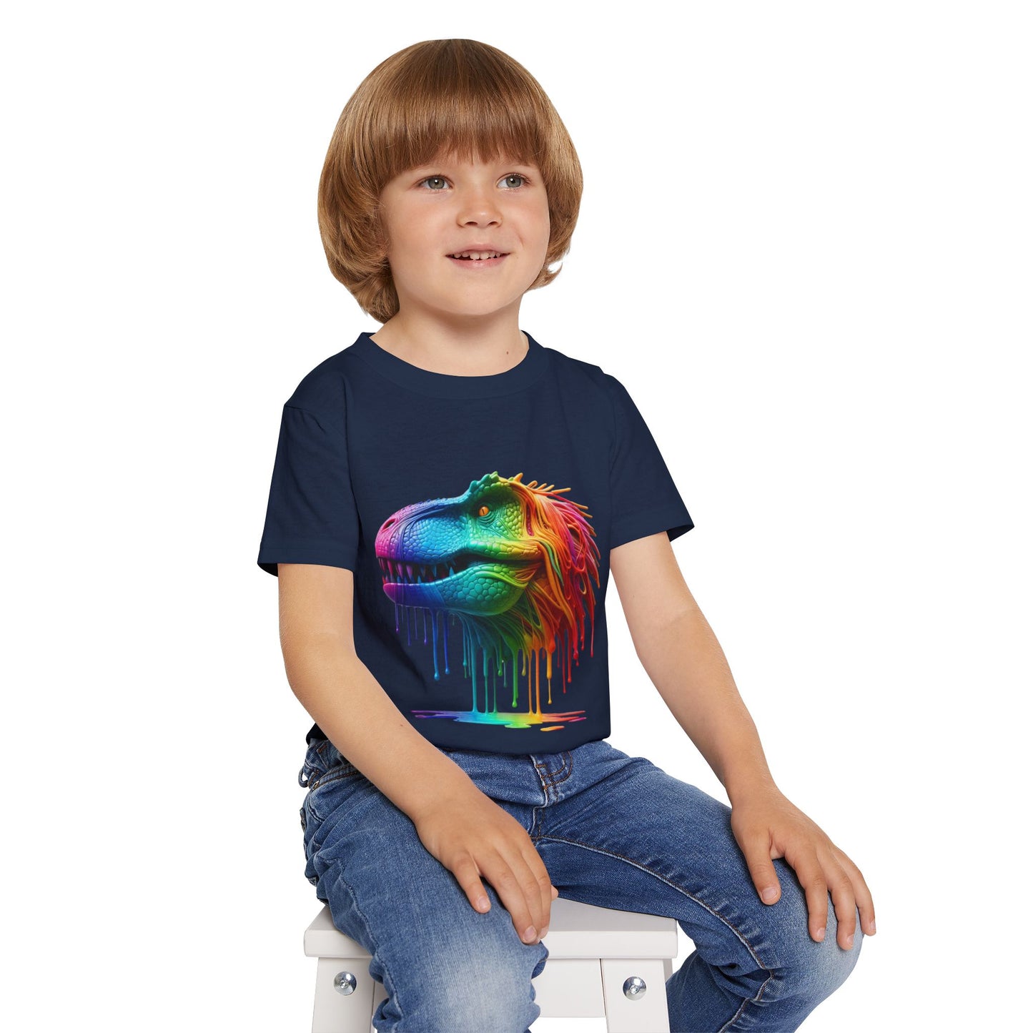 Rainbow T-Rex Toddler T-Shirt - Fun & Colorful Dino Tee for Kids