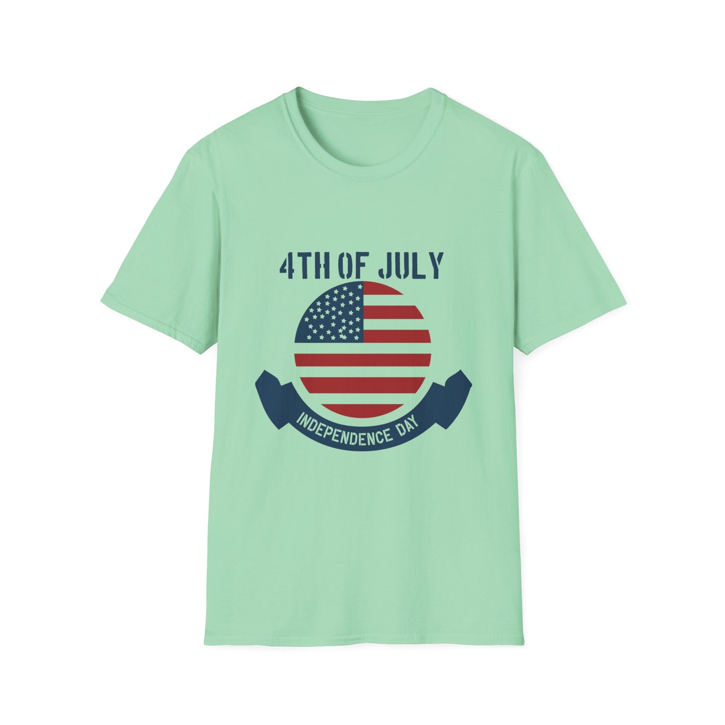 4th of July Unisex Softstyle T-Shirt, Independence Day Tee, Patriotic Shirt, July 4th Celebration Apparel, Summer BBQ Top