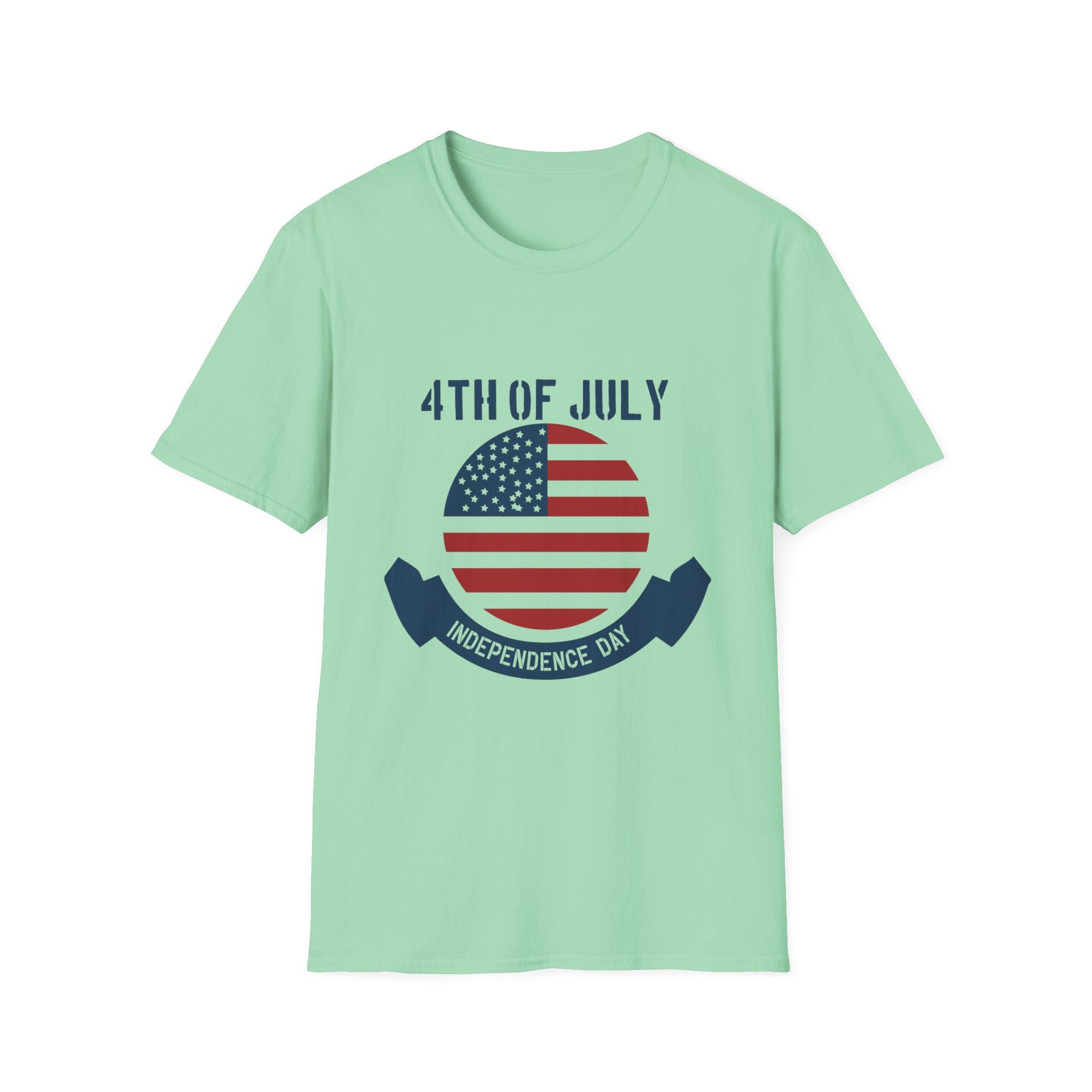 4th of July Unisex Softstyle T-Shirt, Independence Day Tee, Patriotic Shirt, July 4th Celebration Apparel, Summer BBQ Top