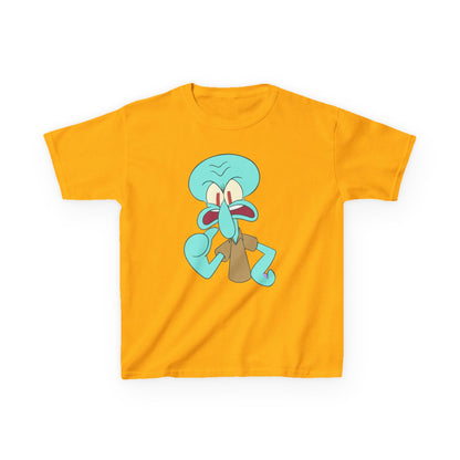 Squidward Kids T-Shirt, Fun Cartoon Tee, Gift for Kids, Summer Wear, Back to School, Birthday Gift, Playful Tee