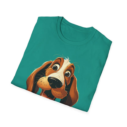 Playful Dog Graphic T-Shirt - Unisex Softstyle Tee for Dog Lovers