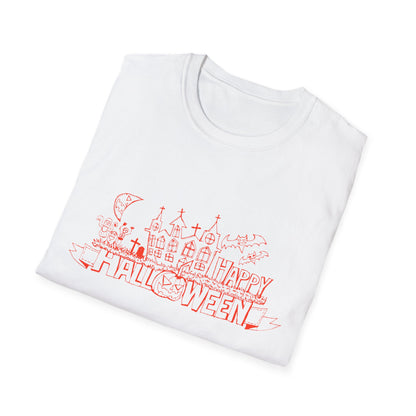 Halloween Graphic Tee, Unisex Softstyle T-Shirt, Spooky Apparel, Holiday Shirt, Fall Fashion, Casual Wear