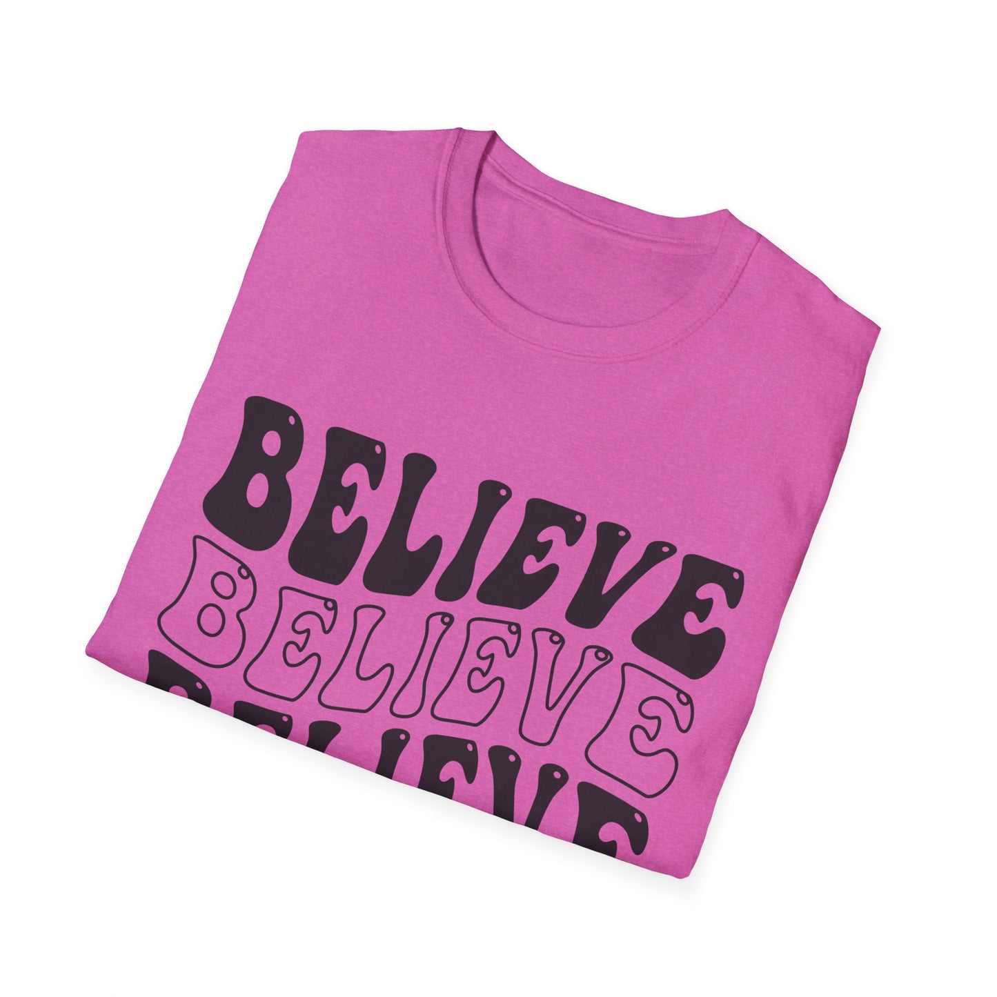 Believe Graphic Tee - Unisex Softstyle T-Shirt, Inspirational Shirt, Motivational Gift, Casual Wear, Everyday Style