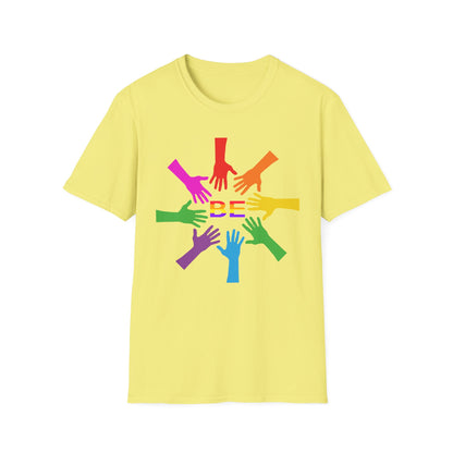 Rainbow Hands Unisex T-Shirt | Be Yourself, Inclusive Apparel, Pride Clothing, Gift for Friends, LGBTQ+ Pride
