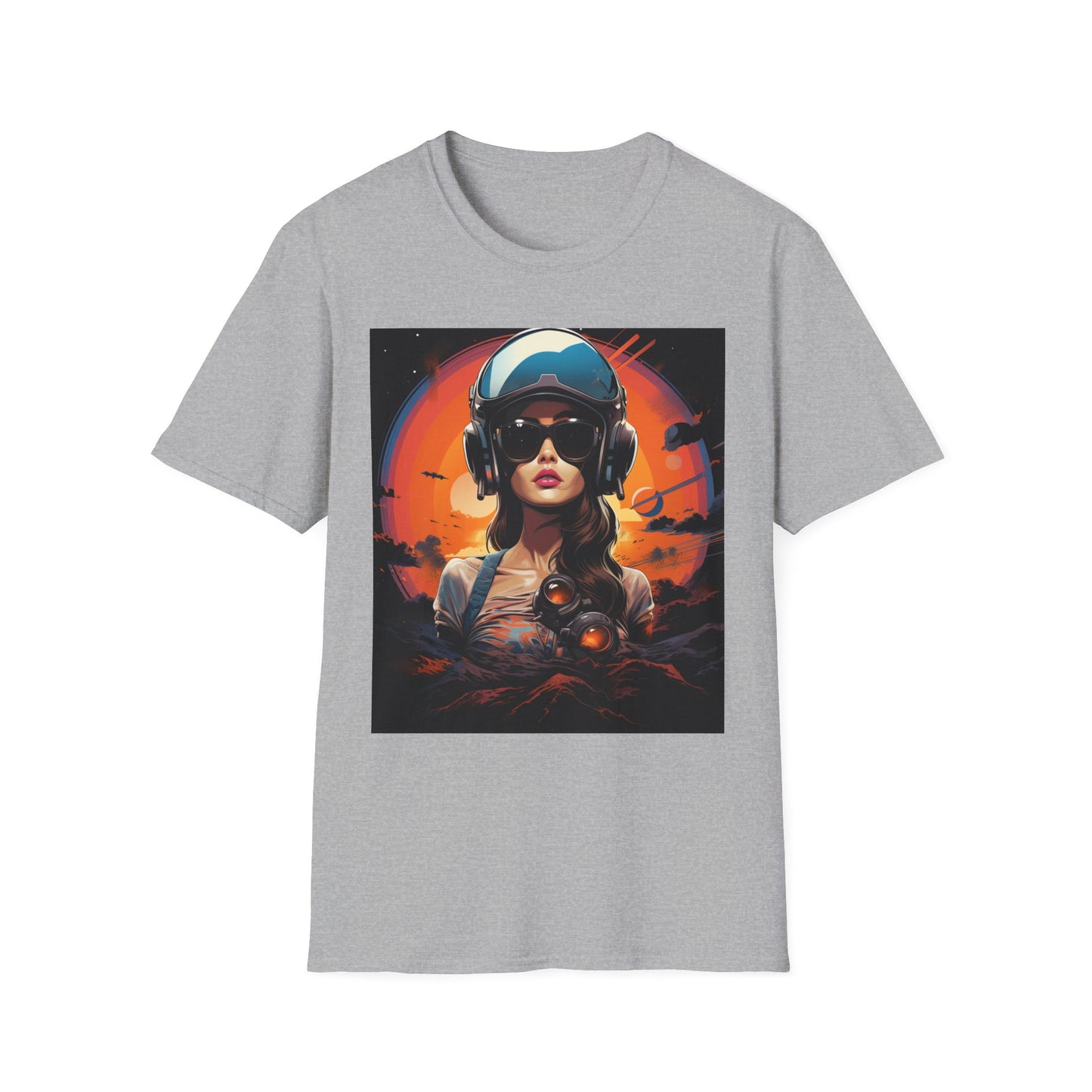 Cosmic Adventure Unisex Softstyle T-Shirt - Retro Space Graphic Tee