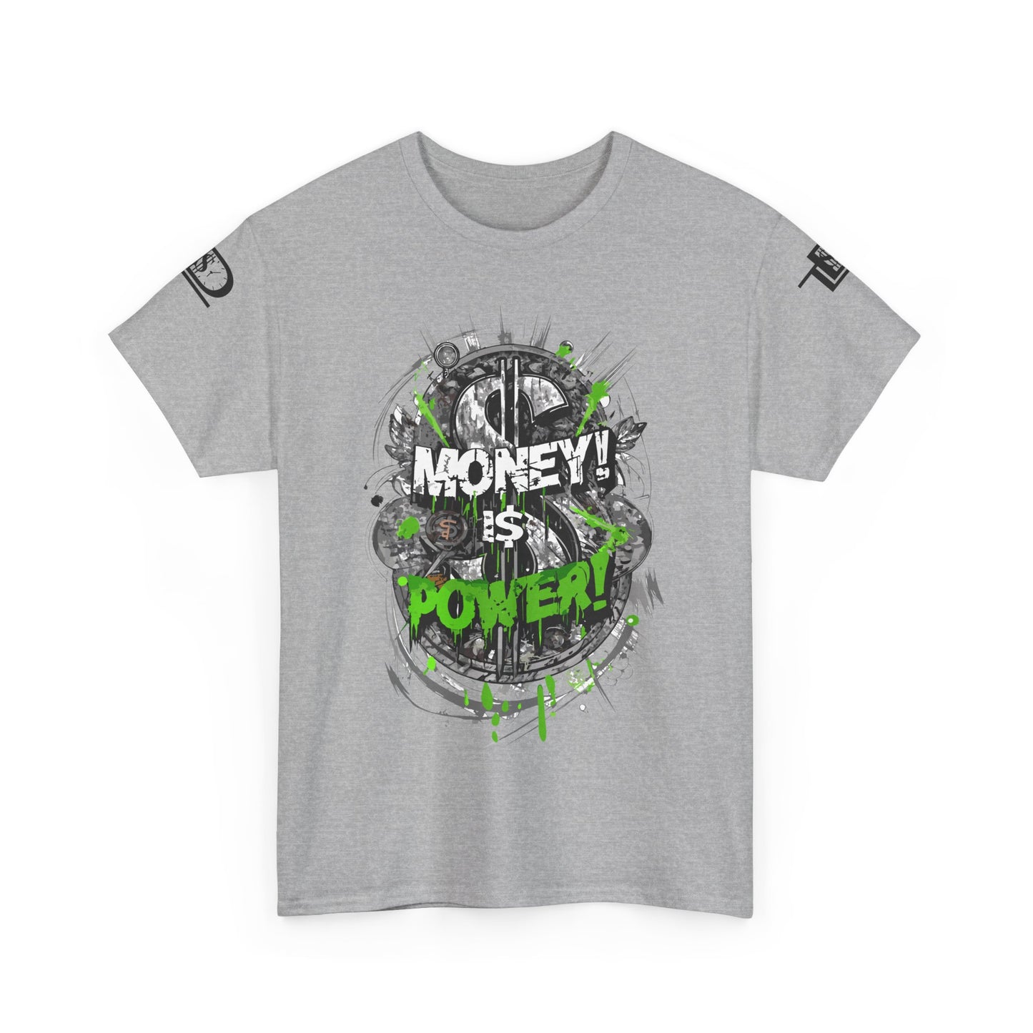 Money Power Unisex Heavy Cotton Tee | Statement Shirt, Motivational Apparel, Gift for Him, Streetwear, Casual T-Shirt
