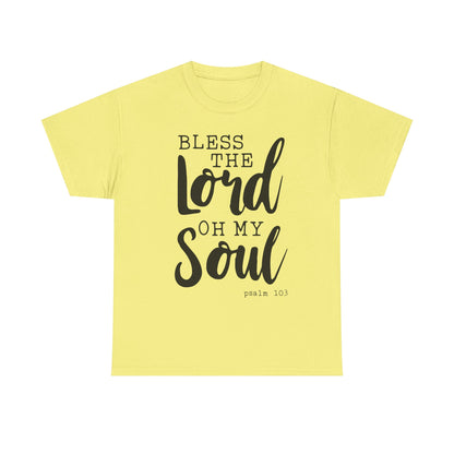 Bless the Lord Unisex Heavy Cotton Tee - Inspirational Christian Shirt