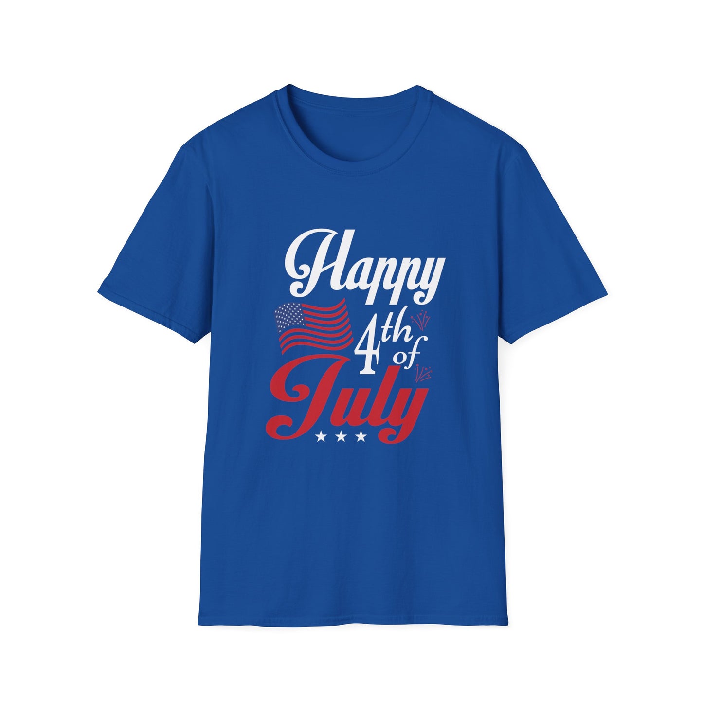 Patriotic 4th of July Unisex Softstyle T-Shirt, Independence Day Tee, Festival Shirt, Summer Celebrations, BBQ Outfit