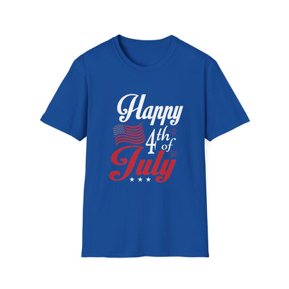 Patriotic 4th of July Unisex Softstyle T-Shirt, Independence Day Tee, Festival Shirt, Summer Celebrations, BBQ Outfit