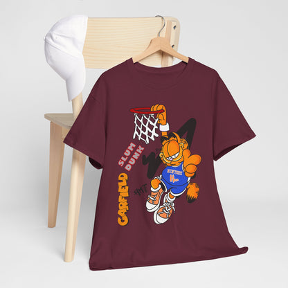 Garfield Basketball Unisex Heavy Cotton Tee - Fun Streetwear for Cat Lovers