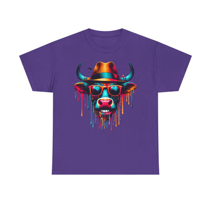 Cool Cow Graphic Unisex Heavy Cotton Tee - Fun Party T-Shirt