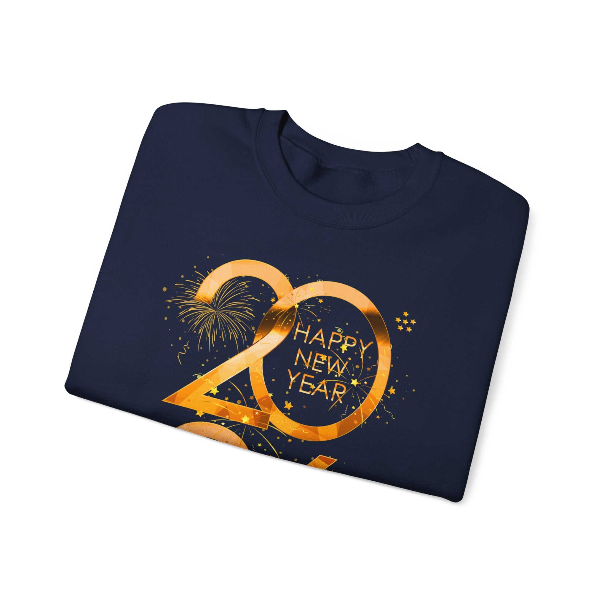 2026 Happy New Year Sweatshirt — Gold Foil Celebration Crewneck